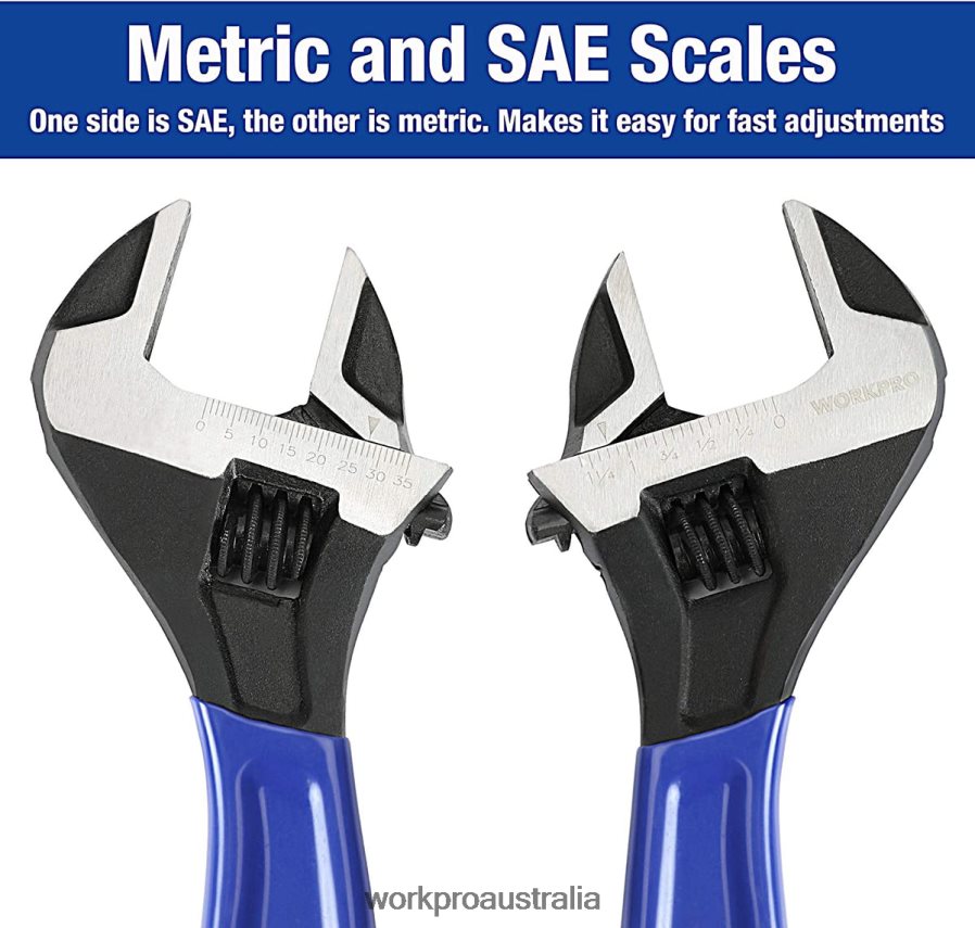 WORKPRO 2 Pcs Adjustable Wrench Set for Home GarageWorkshop and DIY D4R0VT87 Tool Helpful