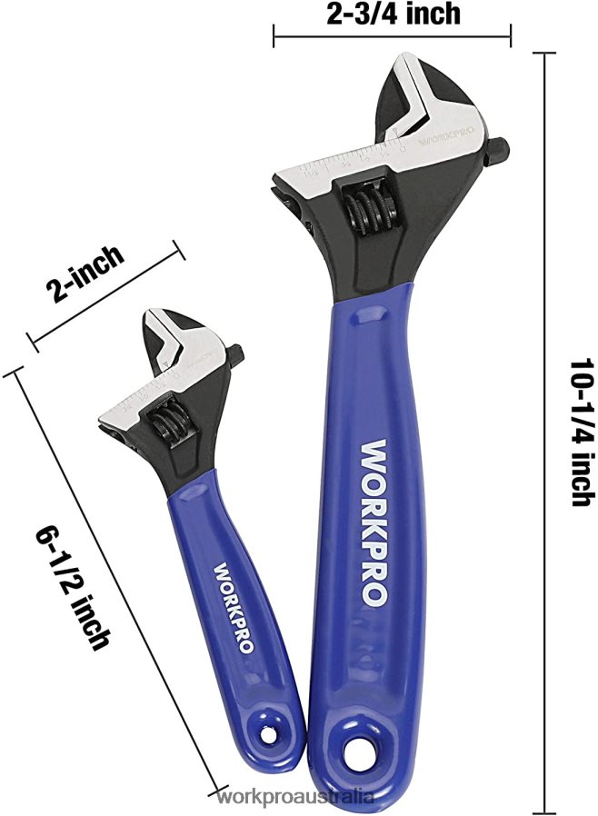 WORKPRO 2 Pcs Adjustable Wrench Set for Home GarageWorkshop and DIY D4R0VT87 Tool Helpful