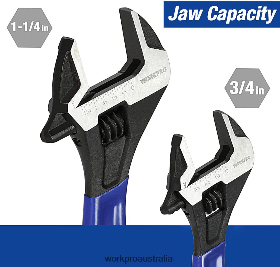 WORKPRO 2 Pcs Adjustable Wrench Set for Home GarageWorkshop and DIY D4R0VT87 Tool Helpful