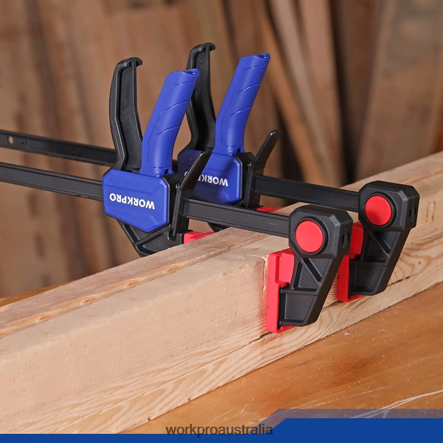 WORKPRO 2 Pcs Bar Clamps for Woodworking Medium Duty 300lbs One-Handed Clamp/Spreader D4R0VT118 Tool Morden