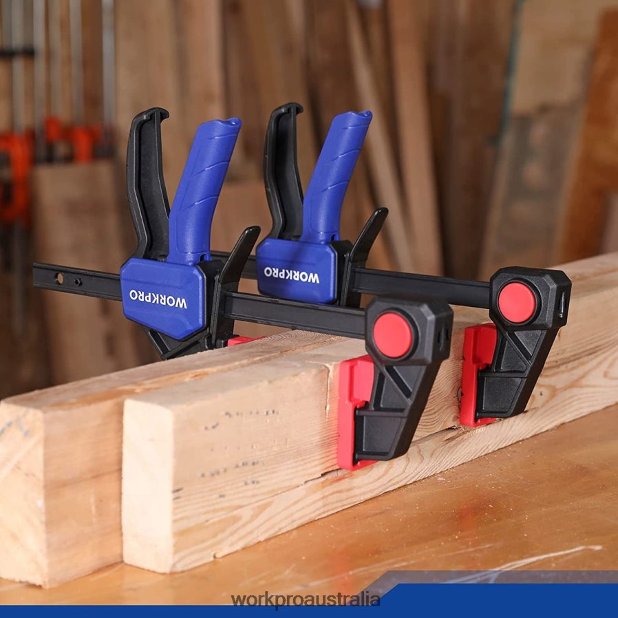 WORKPRO 2 Pcs Bar Clamps for Woodworking Medium Duty 300lbs One-Handed Clamp/Spreader D4R0VT123 Tool Helpful