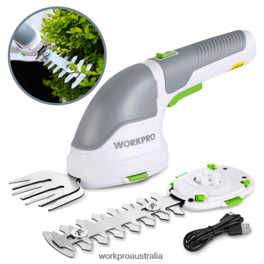 WORKPRO 2 in 1 Handheld 36V Electric Cordless Shrubbery Trimmer Hedge Shears/Grass Cutter D4R0VT268 Tool Pink/Green/White