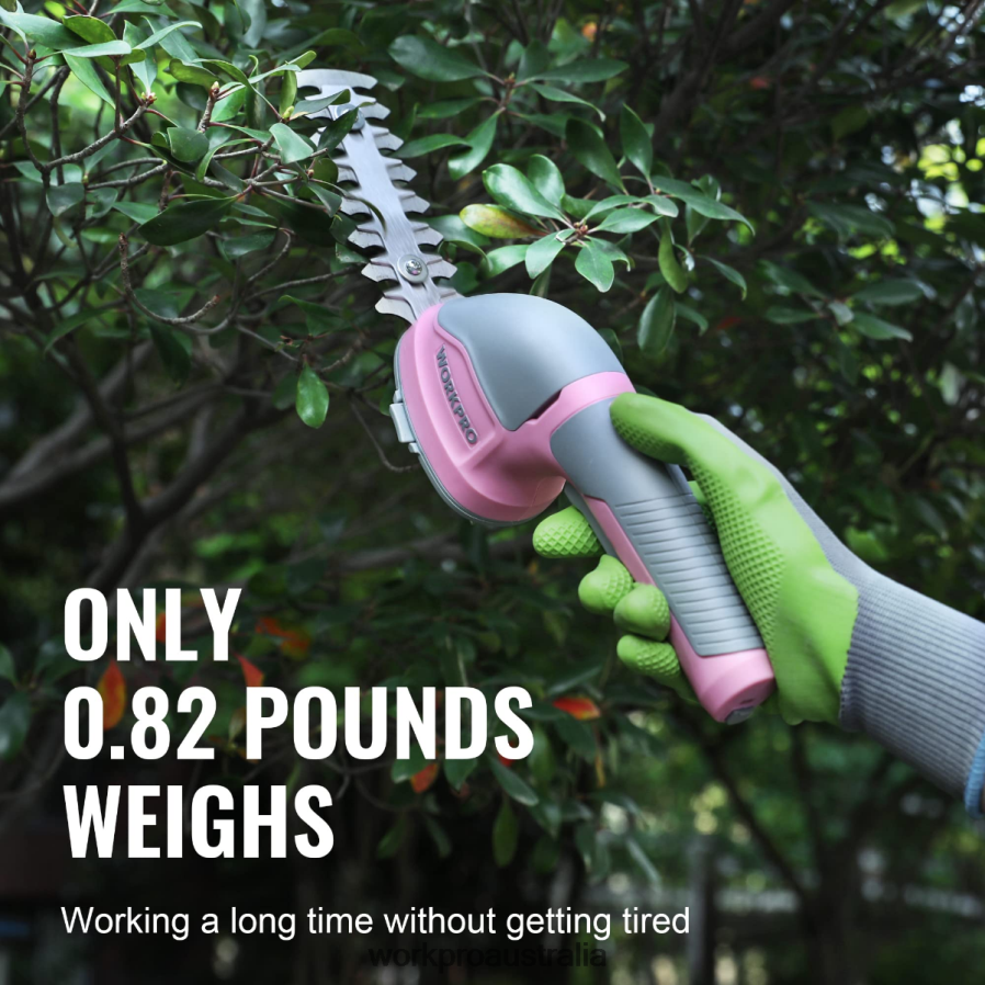 WORKPRO 2 in 1 Handheld 36V Electric Cordless Shrubbery Trimmer Hedge Shears/Grass Cutter D4R0VT268 Tool Pink/Green/White