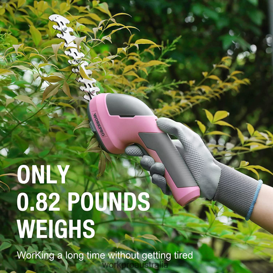 WORKPRO 2 in 1 Handheld 72V Electric Cordless Shrubbery Trimmer Hedge Shears/Grass Cutter D4R0VT269 Tool Pink/Green/White
