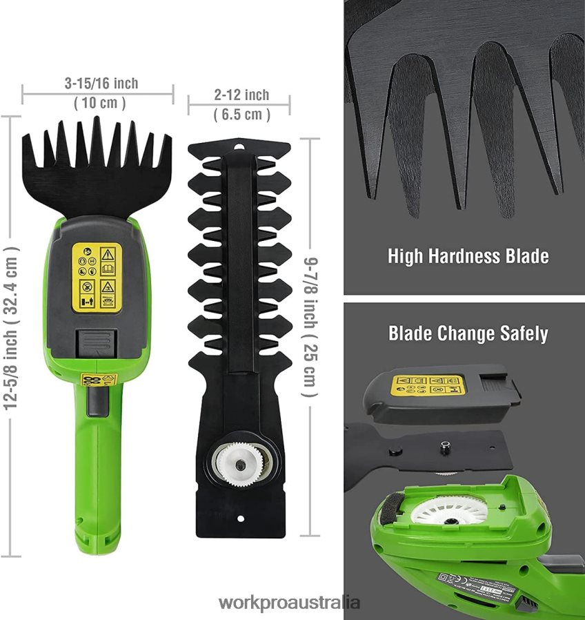 WORKPRO 2 in 1 Handheld Hedge Trimmer 72V Electric Grass Trimmer Hedge Shears/Grass Cutter D4R0VT294 Tool Morden