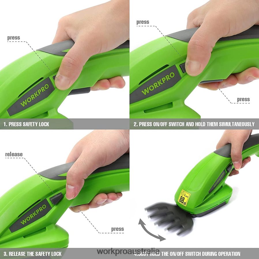 WORKPRO 2 in 1 Handheld Hedge Trimmer 72V Electric Grass Trimmer Hedge Shears/Grass Cutter D4R0VT294 Tool Morden