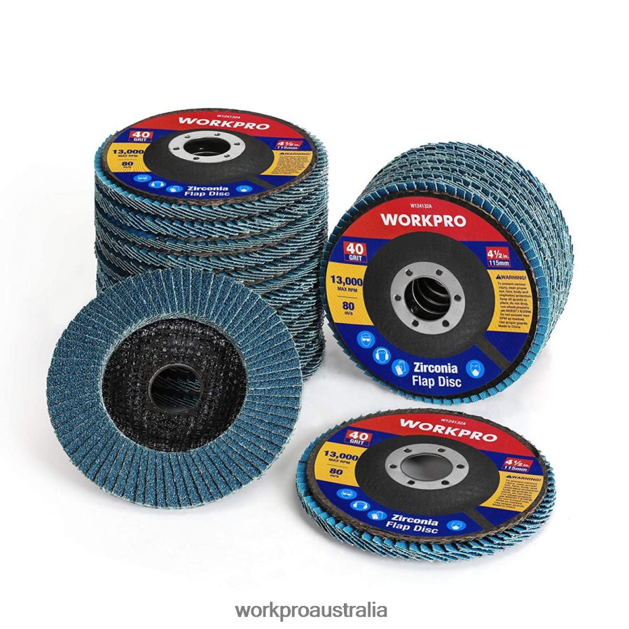 WORKPRO 20 Pcs Flap Discs Zirconia Abrasive Grinding Wheel and Flap Sanding Disc D4R0VT209 Tool Useful