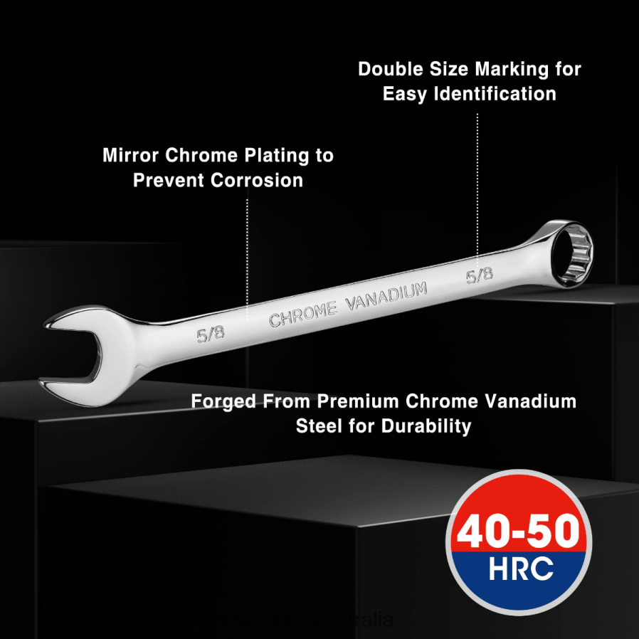 WORKPRO 20 Pcs Metric  SAE Combination Cr-V 12-point Wrench Set D4R0VT93 Tool Morden