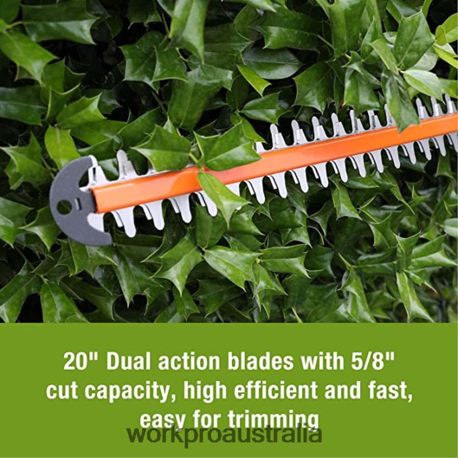 WORKPRO 20V Cordless Hedge Trimmer  2 in 1 Handheld Hedge Trimmer  2-Piece Pruning Shears  Garden Knee Pads D4R0VT320 Tool Morden