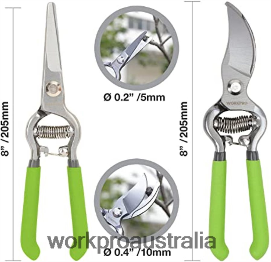 WORKPRO 20V Cordless Hedge Trimmer  2 in 1 Handheld Hedge Trimmer  2-Piece Pruning Shears  Garden Knee Pads D4R0VT320 Tool Morden