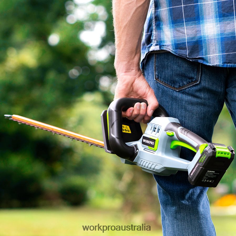 WORKPRO 20V Cordless Hedge Trimmer Dual Action Blades Electric Gardening Tool 20Ah Battery and 1 Hour Quick Charger Included D4R0VT295 Tool Morden
