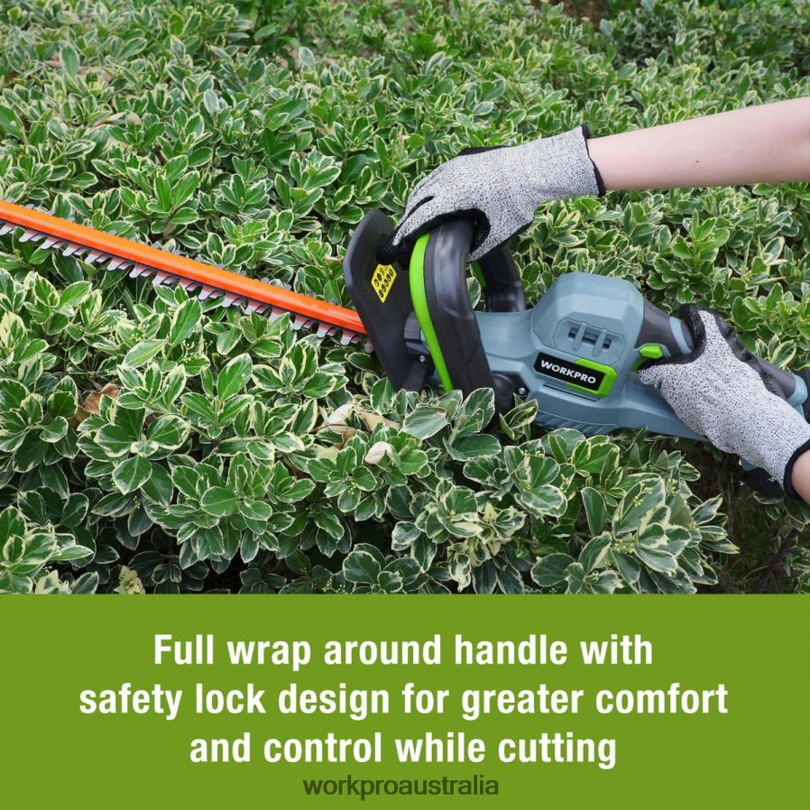 WORKPRO 20V Cordless Hedge Trimmer Dual Action Blades Electric Gardening Tool 20Ah Battery and 1 Hour Quick Charger Included D4R0VT295 Tool Morden