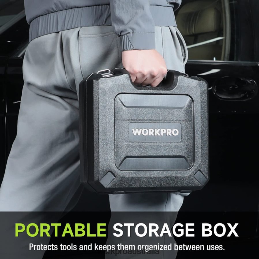 WORKPRO 20V Cordless Impact Wrench with 40 Ah Battery Fast Charger 4 Impact Sockets and Storage Case D4R0VT188 Tool Morden