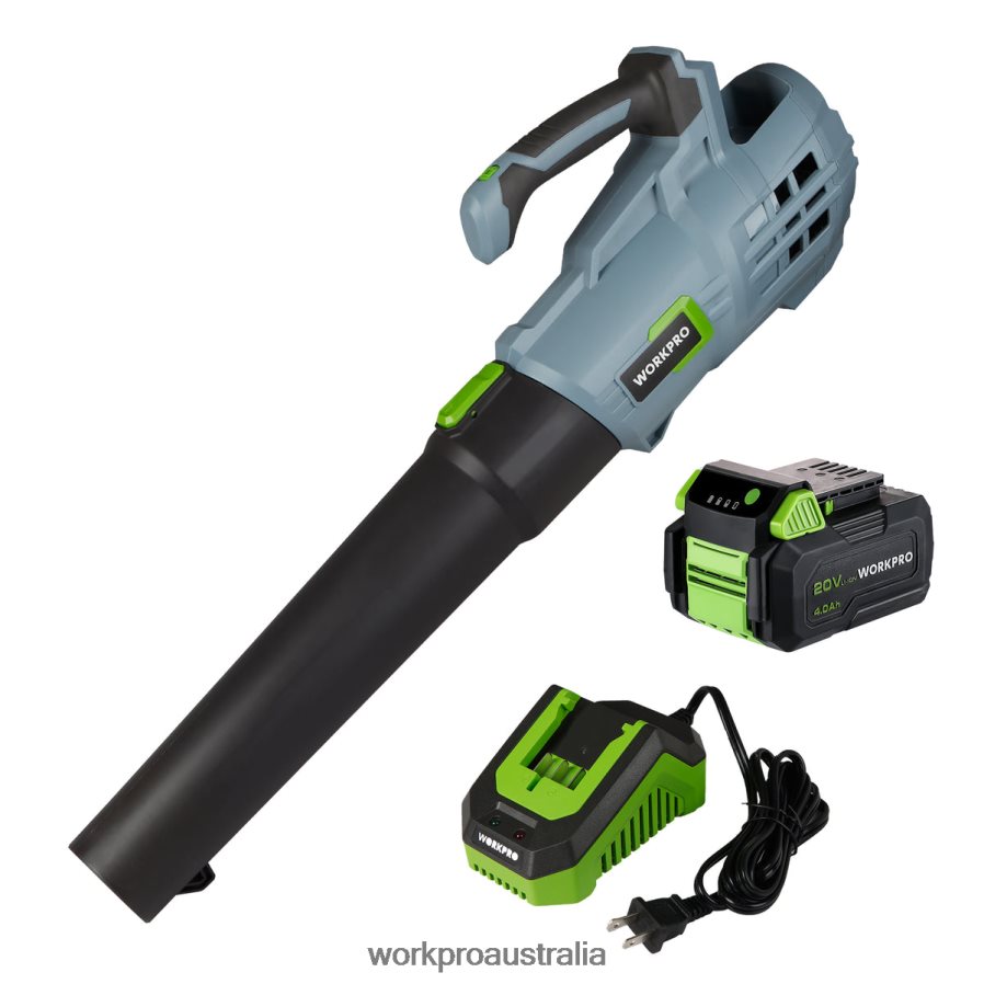 WORKPRO 20V Cordless Leaf Blower with 5 Adjustable Speeds 40Ah Larger Capacity Battery and Quick Charger Included D4R0VT292 Tool Helpful