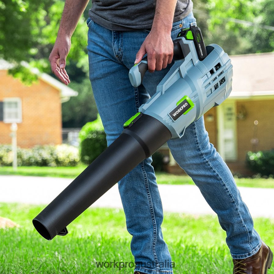 WORKPRO 20V Cordless Leaf Blower with 5 Adjustable Speeds 40Ah Larger Capacity Battery and Quick Charger Included D4R0VT292 Tool Helpful