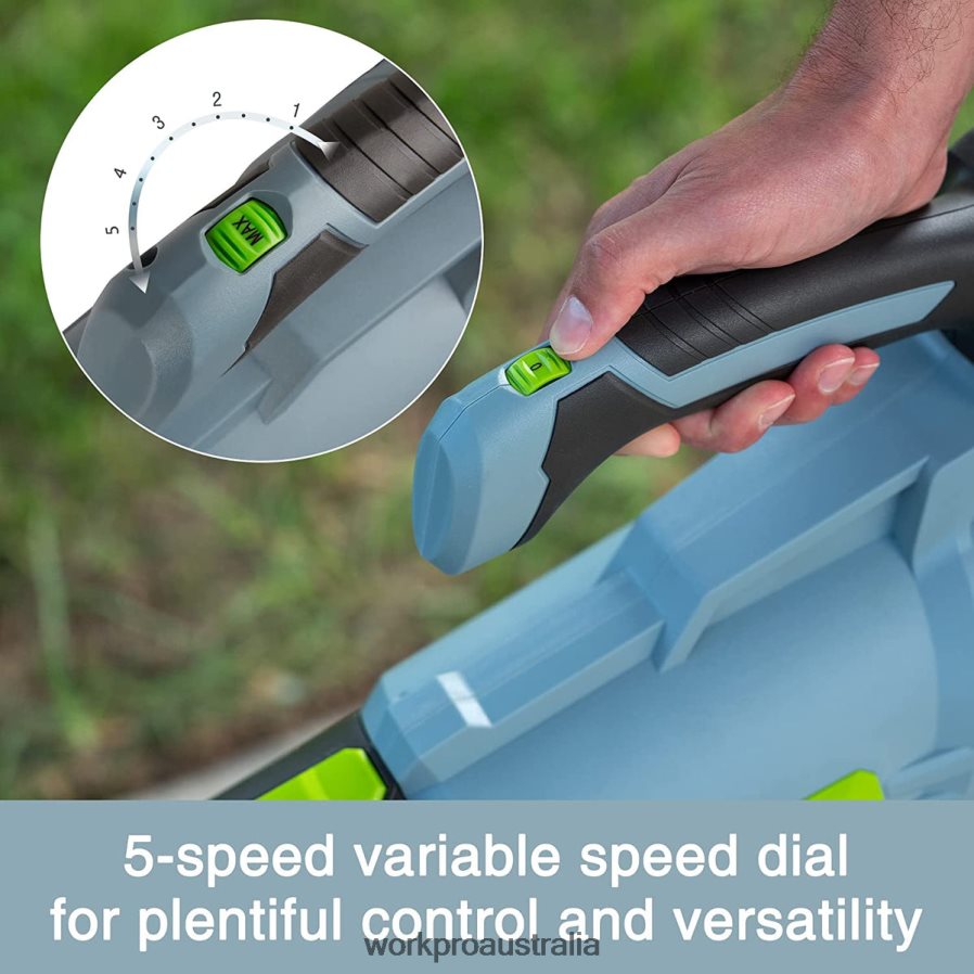 WORKPRO 20V Cordless Leaf Blower with 5 Adjustable Speeds 40Ah Larger Capacity Battery and Quick Charger Included D4R0VT292 Tool Helpful