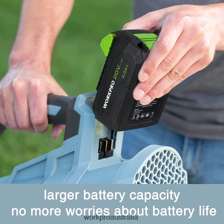WORKPRO 20V Cordless Leaf Blower with 5 Adjustable Speeds 40Ah Larger Capacity Battery and Quick Charger Included D4R0VT292 Tool Helpful