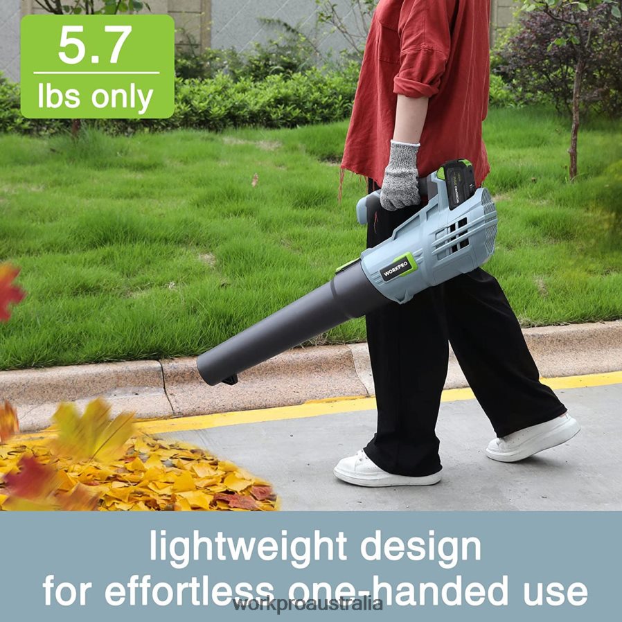 WORKPRO 20V Cordless Leaf Blower with 5 Adjustable Speeds 40Ah Larger Capacity Battery and Quick Charger Included D4R0VT292 Tool Helpful