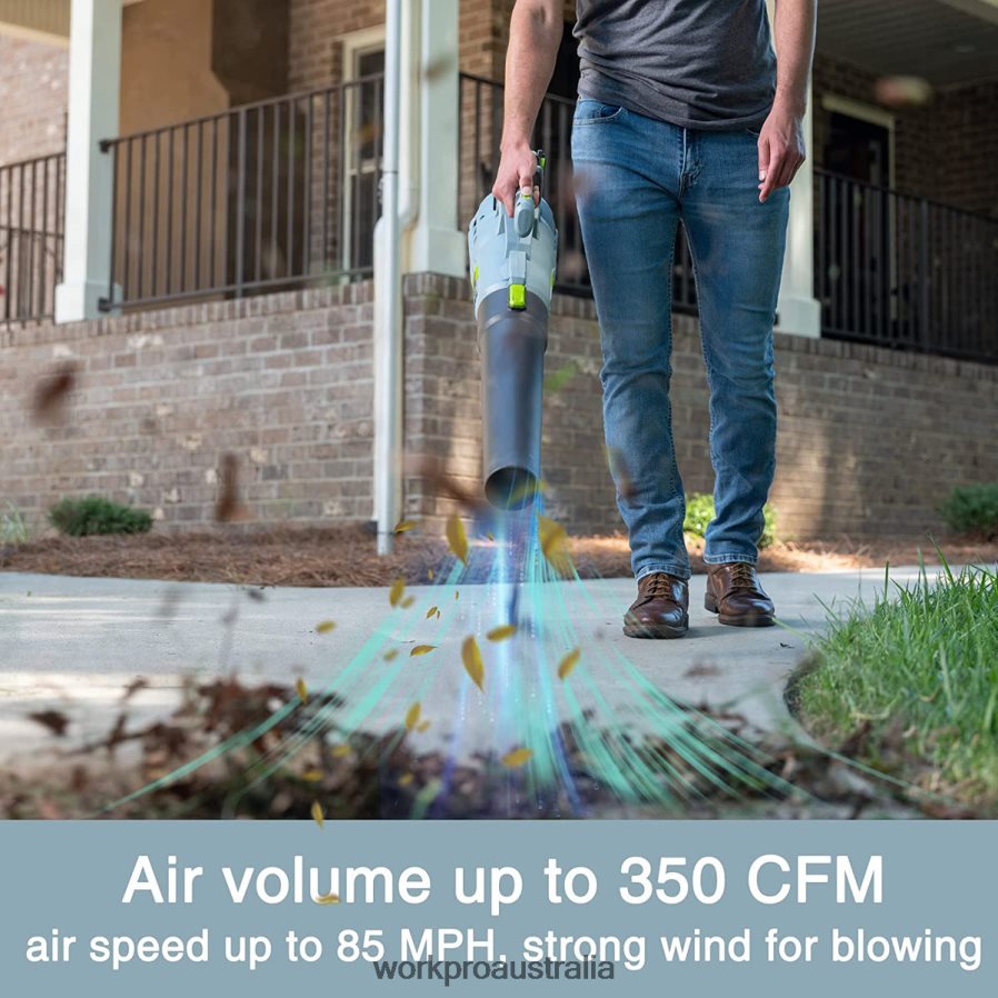 WORKPRO 20V Cordless Leaf Blower with 5 Adjustable Speeds 40Ah Larger Capacity Battery and Quick Charger Included D4R0VT292 Tool Helpful