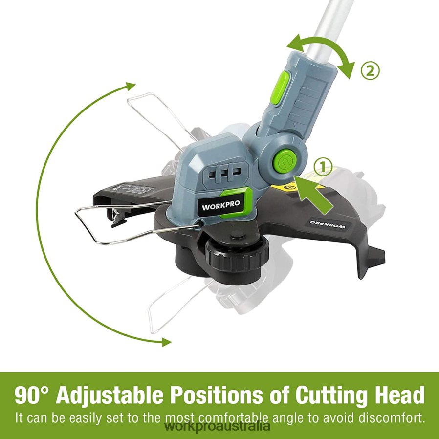 WORKPRO 20V Cordless String Trimmer / Edger 12-inch with 2Ah Lithium-Ion Battery 1 Hour Quick Charger 164ft Trimmer Line Included D4R0VT293 Tool Helpful