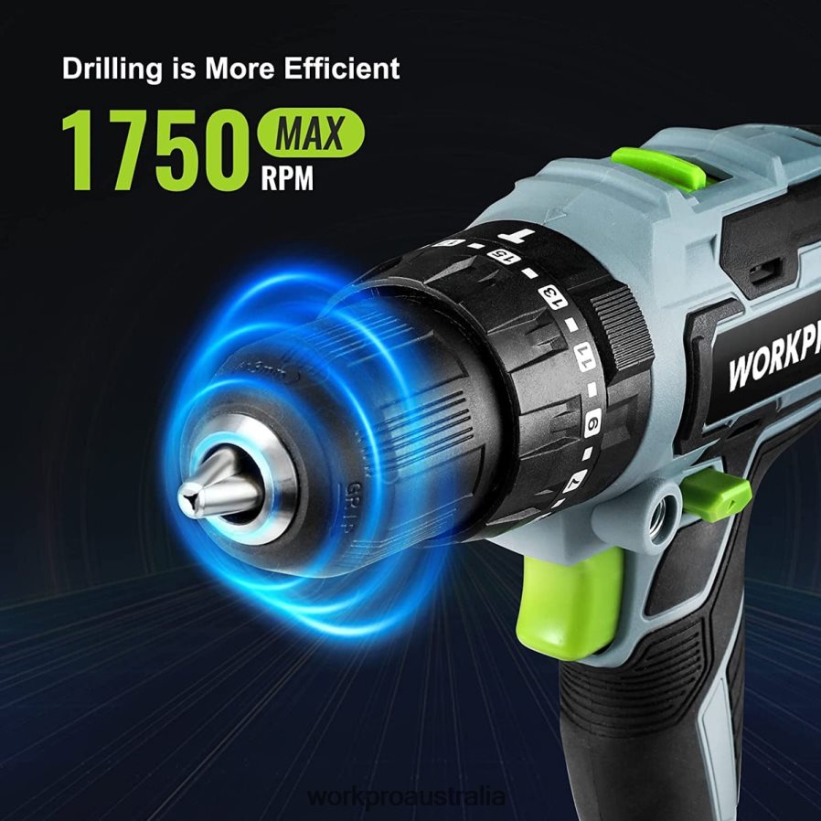 WORKPRO 20V Max Cordless Drill Driver Set Electric Power Impact Drill Tool with 102 Pieces Accessories 2 x 20Ah Li-ion Batteries with Fast Charger D4R0VT170 Tool Useful