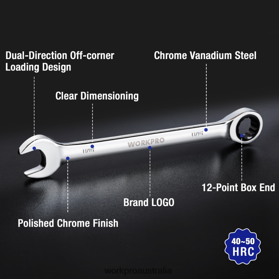 WORKPRO 22-Piece Ratcheting Combination Wrench Set D4R0VT81 Tool Morden