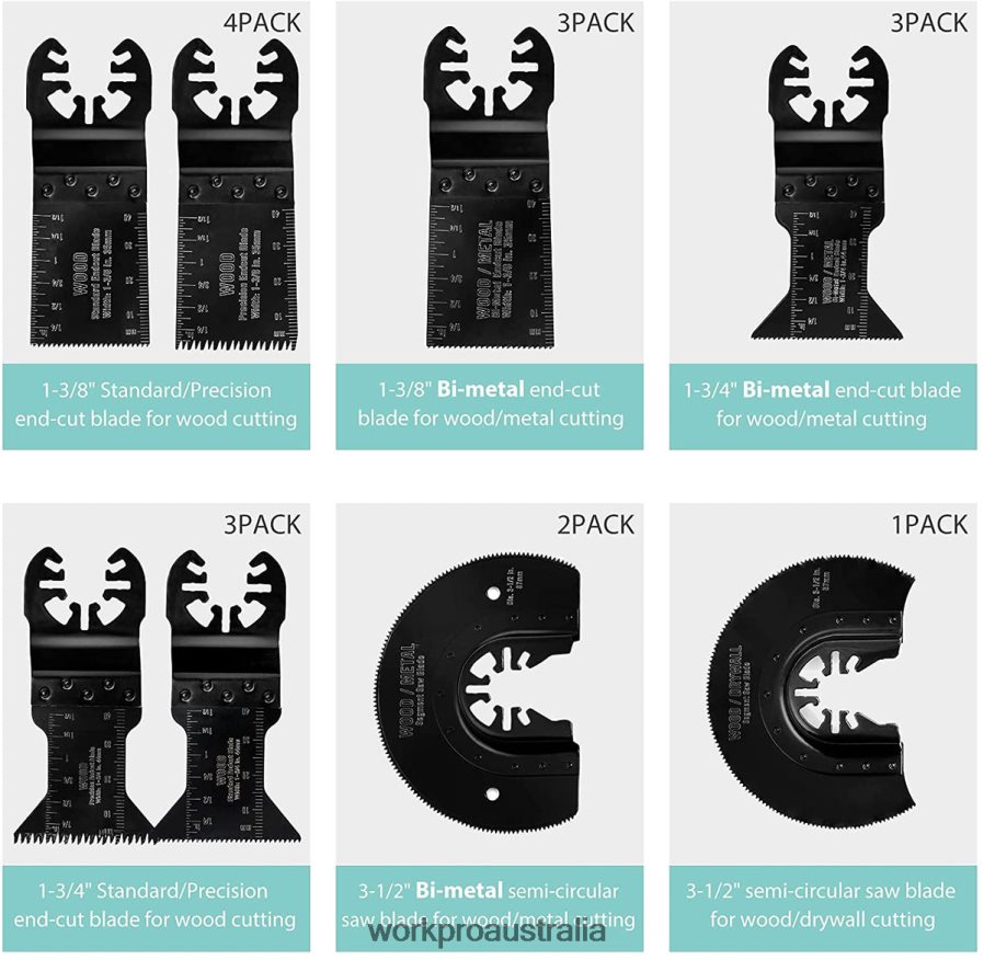 WORKPRO 23 Pcs Metal/Wood Oscillating Saw Blades Set D4R0VT194 Tool Helpful