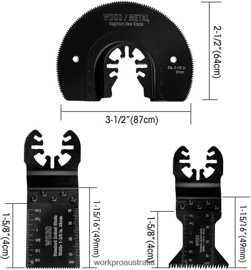 WORKPRO 23 Pcs Metal/Wood Oscillating Saw Blades Set D4R0VT194 Tool Helpful