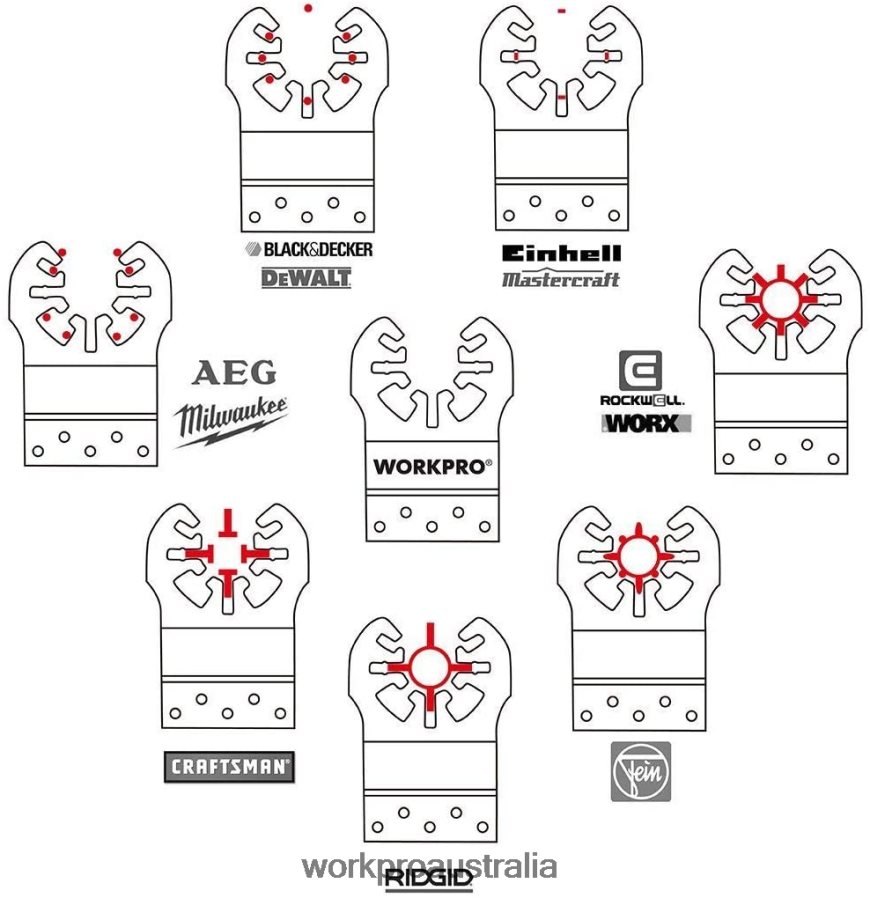 WORKPRO 23 Pcs Metal/Wood Oscillating Saw Blades Set D4R0VT194 Tool Helpful