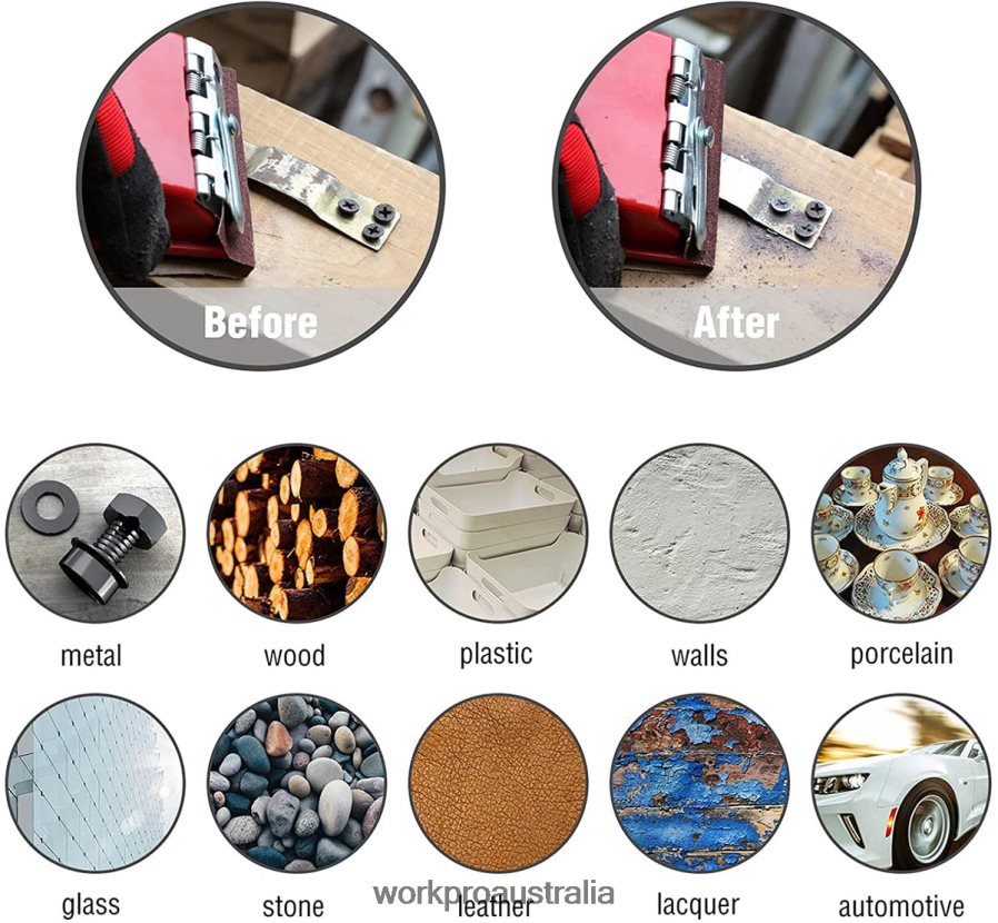 WORKPRO 24 Packs of Sandpaper 80-600 Assorted Grit with Holder D4R0VT150 Tool Helpful