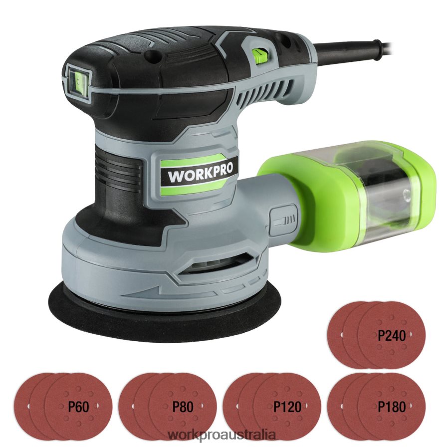 WORKPRO 25 Amp Electric 5-Inch Random Orbit Sander 6 Variable Speeds 7000 to 14000 RPM D4R0VT233 Tool Useful