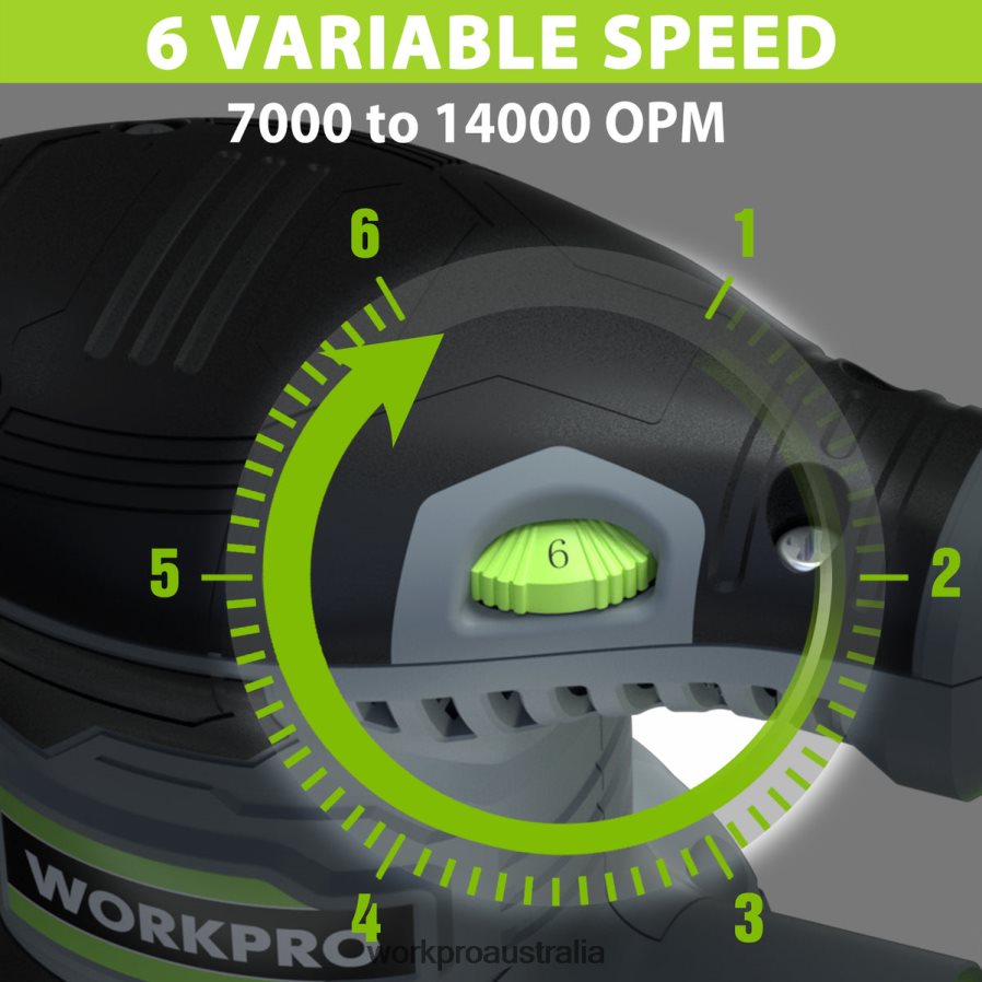 WORKPRO 25 Amp Electric 5-Inch Random Orbit Sander 6 Variable Speeds 7000 to 14000 RPM D4R0VT233 Tool Useful