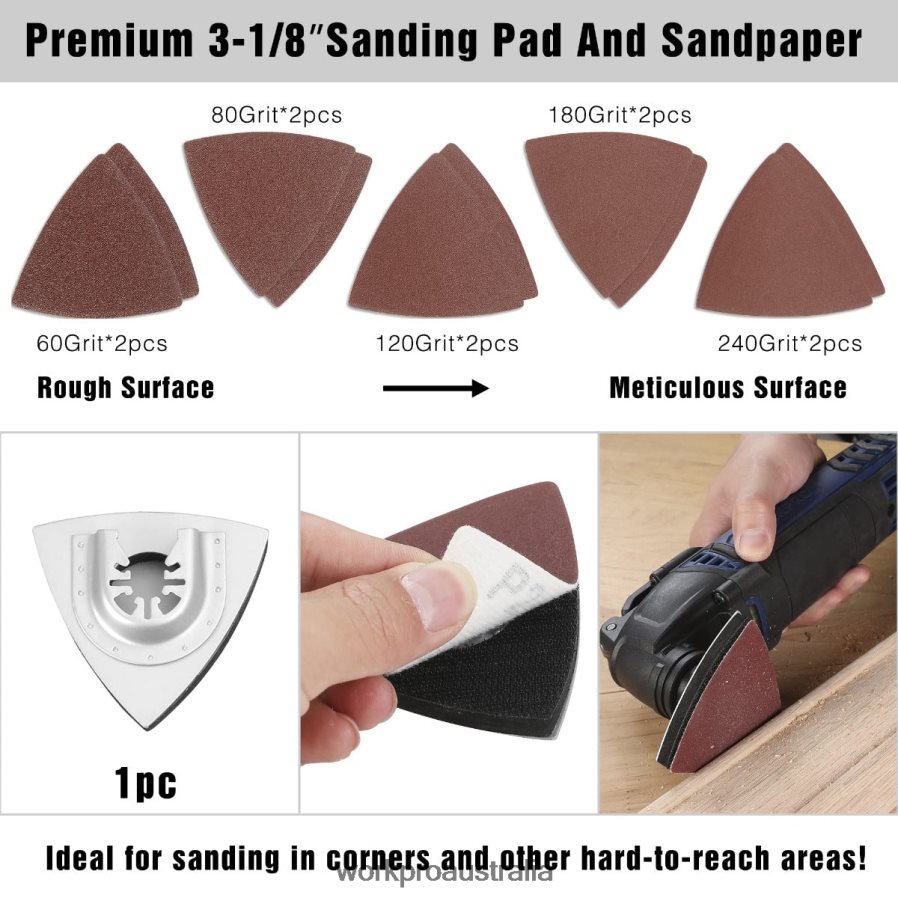 WORKPRO 25 Pcs Oscillating Saw Blades Cutting Blade Universal Multitool Accessory for Sanding Grinding and Cutting D4R0VT200 Tool Morden