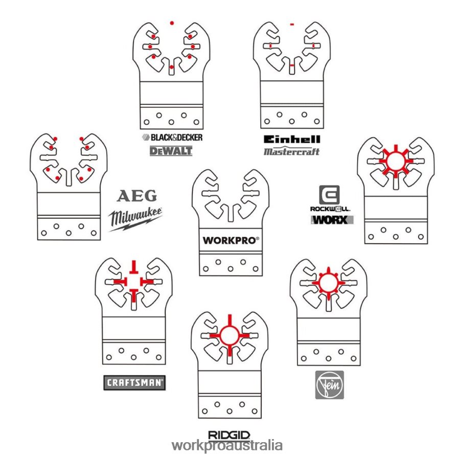 WORKPRO 25 Pcs Oscillating Saw Blades Cutting Blade Universal Multitool Accessory for Sanding Grinding and Cutting D4R0VT200 Tool Morden
