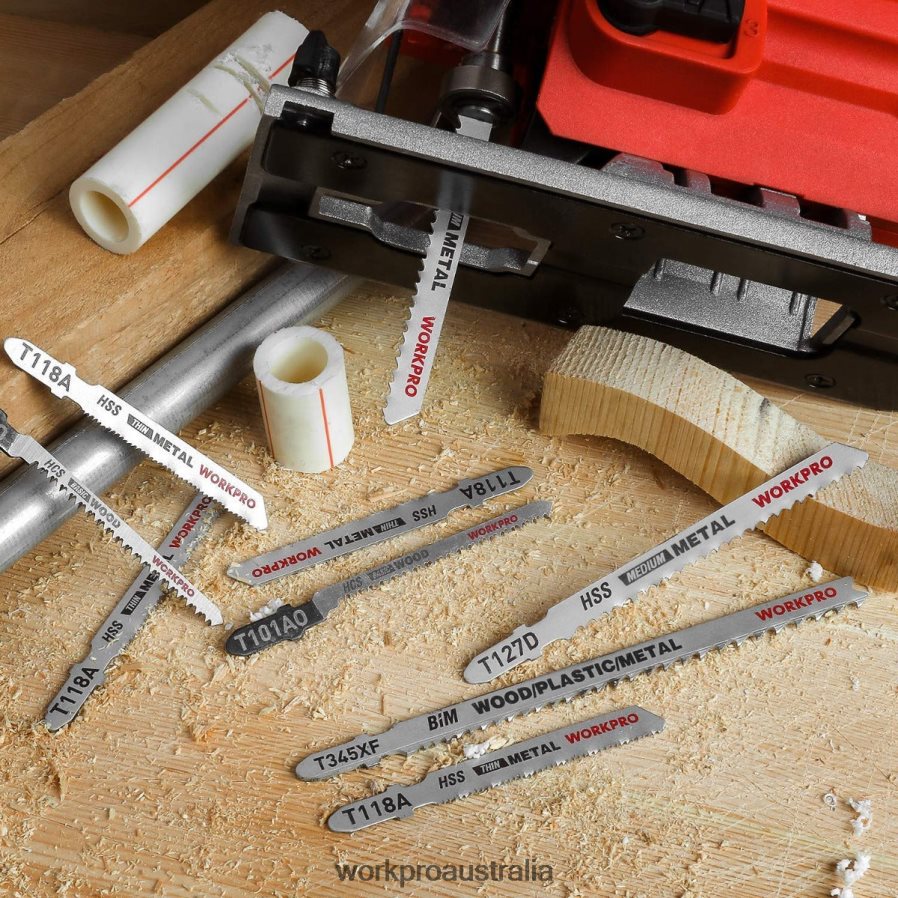 WORKPRO 25 Pcs T-Shank Jig Saw Blade Set with Storage Case D4R0VT210 Tool Helpful