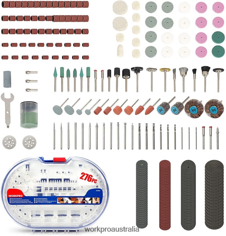 WORKPRO 276 Pcs Rotary Tool Accessories Kit Cutting Carving and Polishing Universal Fitment D4R0VT191 Tool Morden