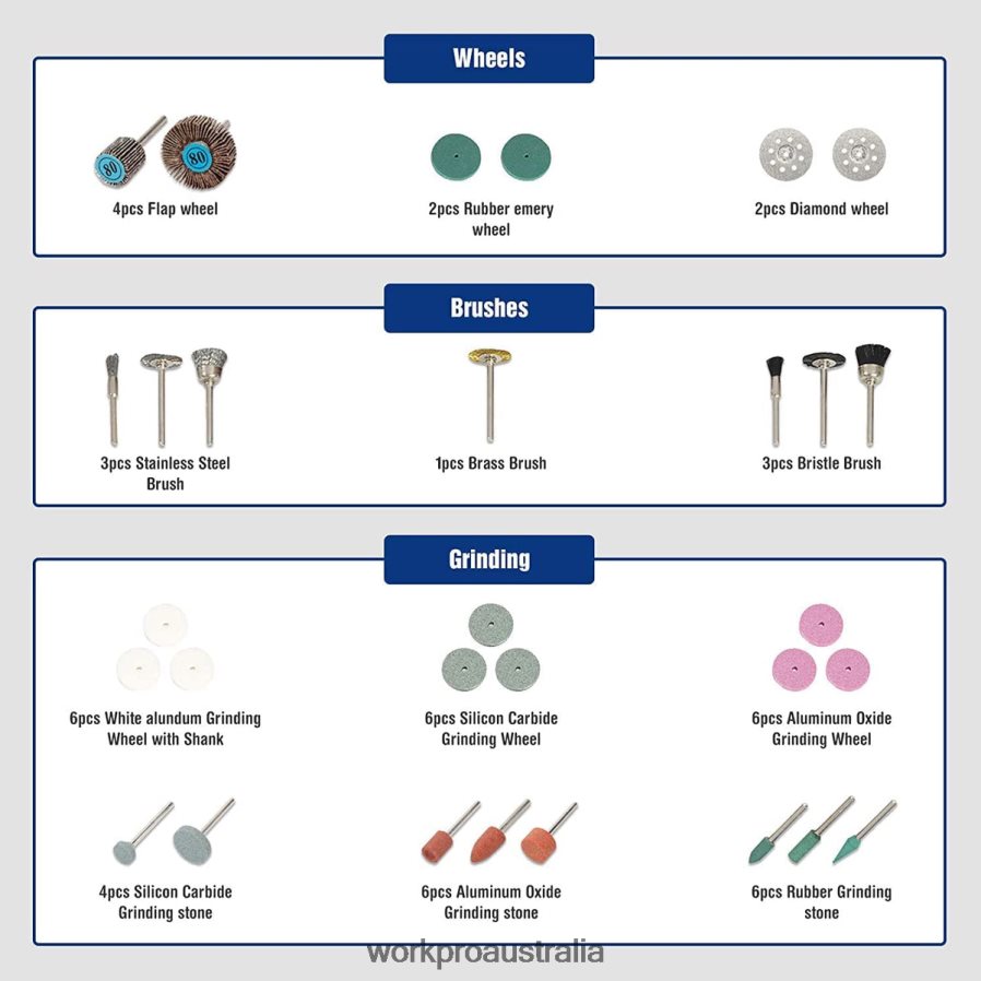 WORKPRO 276 Pcs Rotary Tool Accessories Kit Cutting Carving and Polishing Universal Fitment D4R0VT191 Tool Morden