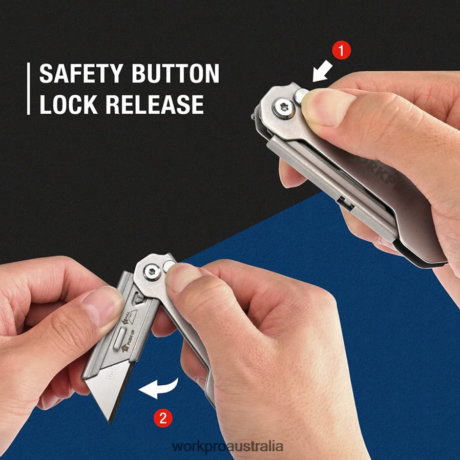 WORKPRO 3 PCS Folding Utility Knife Sets Quick Change Blades Box Cutter D4R0VT43 Tool Helpful