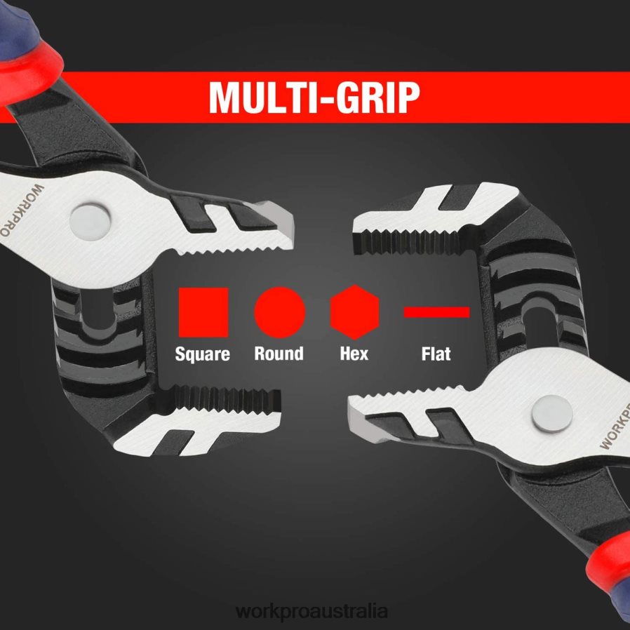 WORKPRO 3 Pcs Adjustable Multipurpose Groove Joint Pliers Set D4R0VT68 Tool New