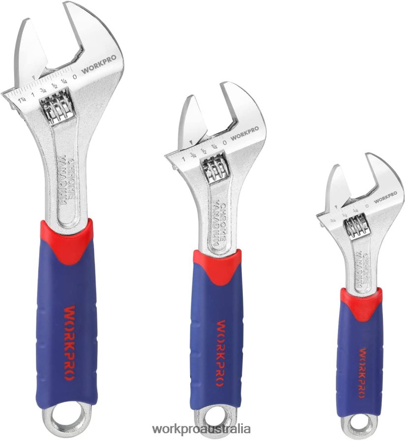 WORKPRO 3 Pcs Adjustable Wrench Set D4R0VT83 Tool Morden