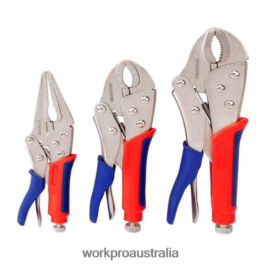 WORKPRO 3 Pcs Locking Pliers Set D4R0VT70 Tool Helpful