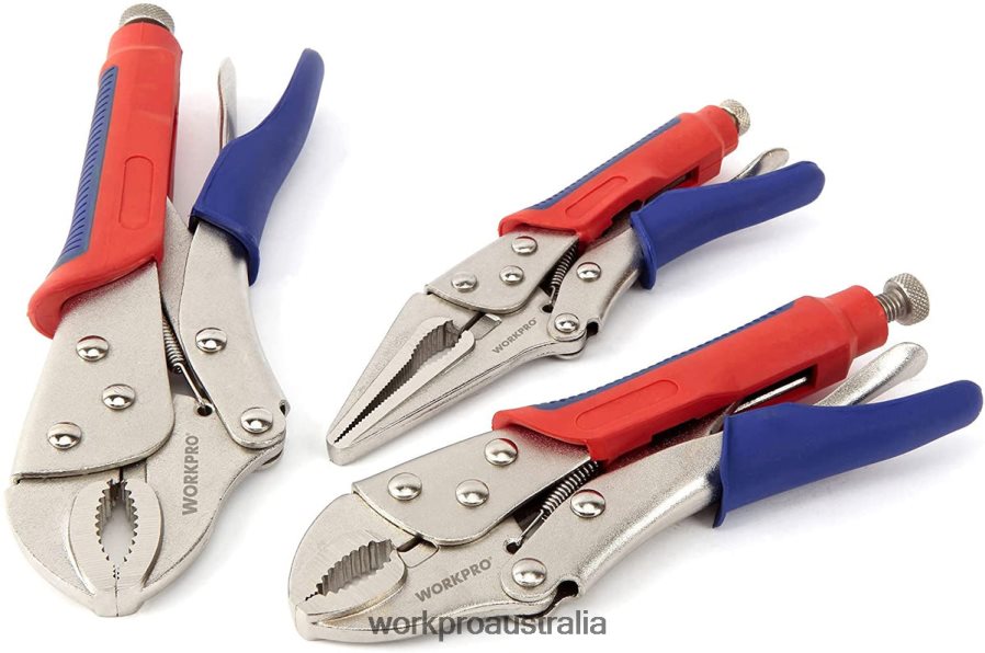 WORKPRO 3 Pcs Locking Pliers Set D4R0VT70 Tool Helpful