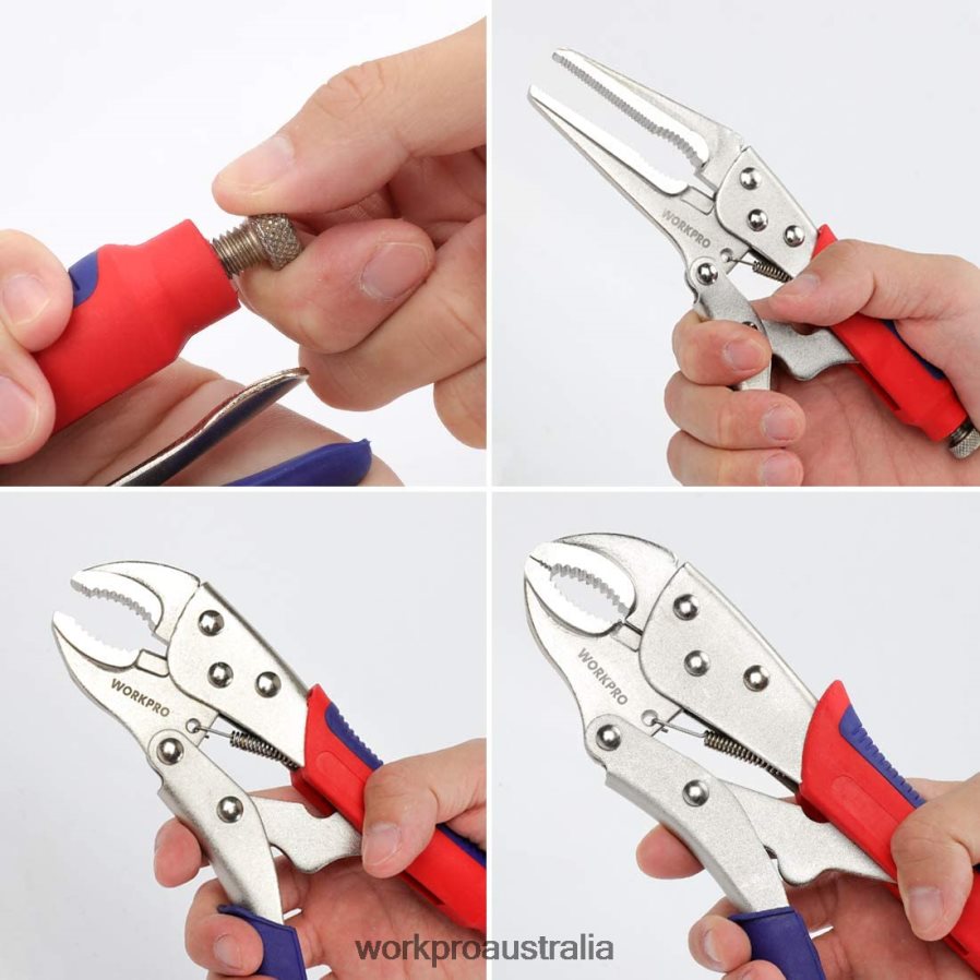 WORKPRO 3 Pcs Locking Pliers Set D4R0VT70 Tool Helpful