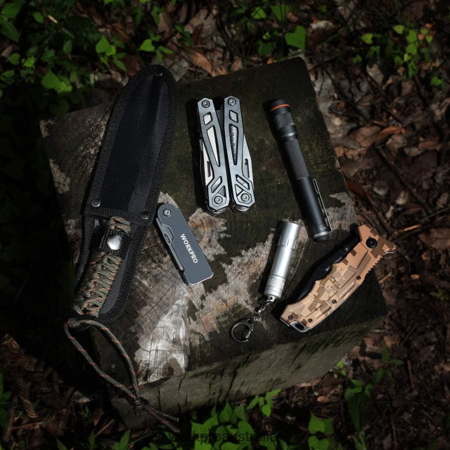 WORKPRO 3 Pcs Quick Change Folding Pocket Utility Knife Set with Belt Clip D4R0VT45 Tool Morden