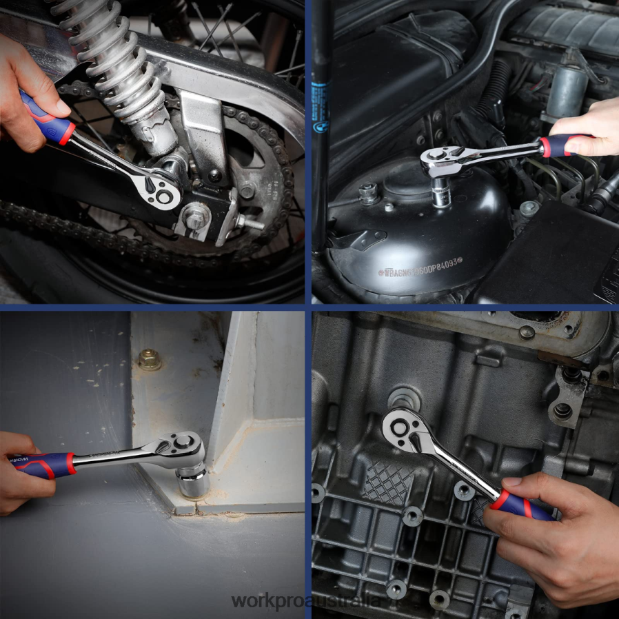 WORKPRO 3 Pcs Ratchet Set Quick-Release Reversible 72-Tooth 40CR Steel Drive Socket Wrench D4R0VT91 Tool Helpful