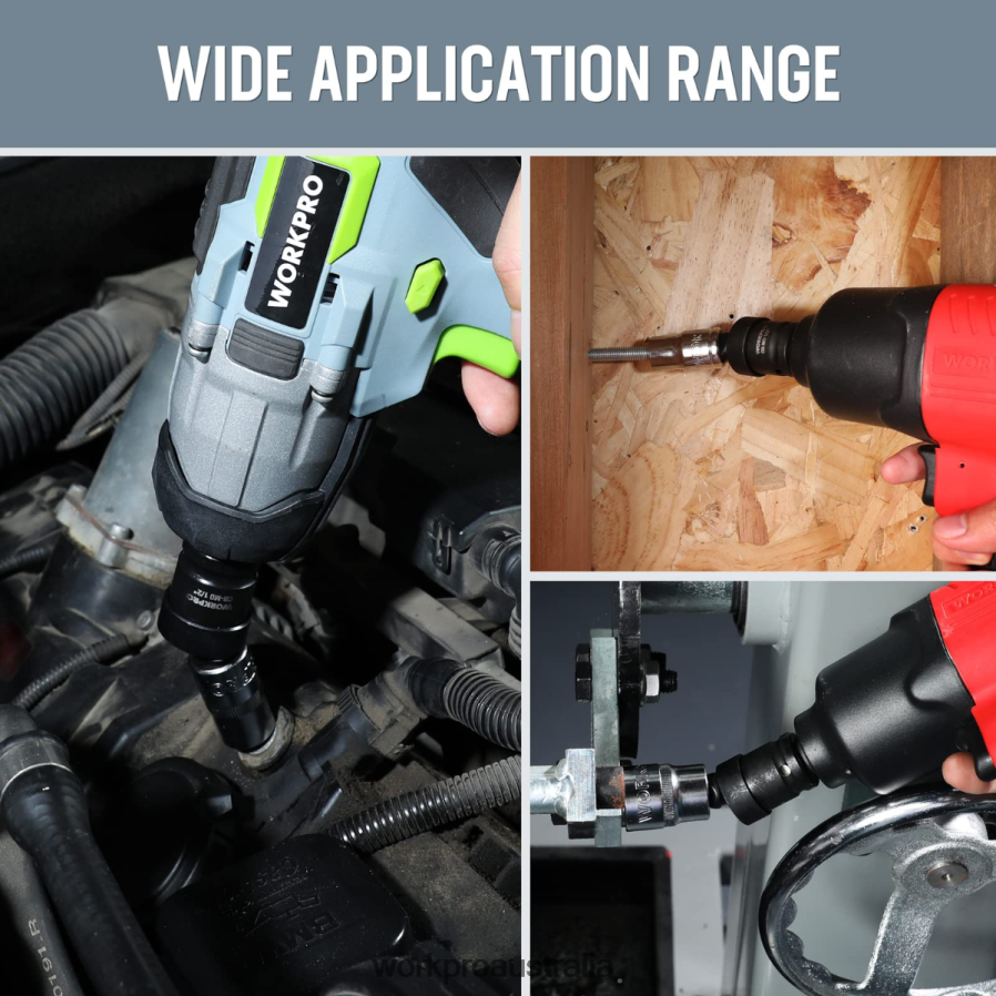 WORKPRO 3 Piece-Impact Universal Joint Set D4R0VT148 Tool Helpful