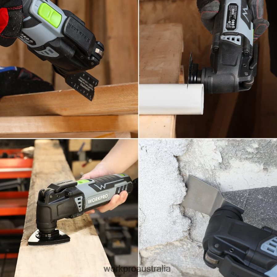 WORKPRO 30 Amp Corded Quick-Lock Replaceable Oscillating Saw with 7 Variable Speed 3 Oscillation Angle 17pcs Saw Accessories and Carrying Bag D4R0VT230 Tool Useful