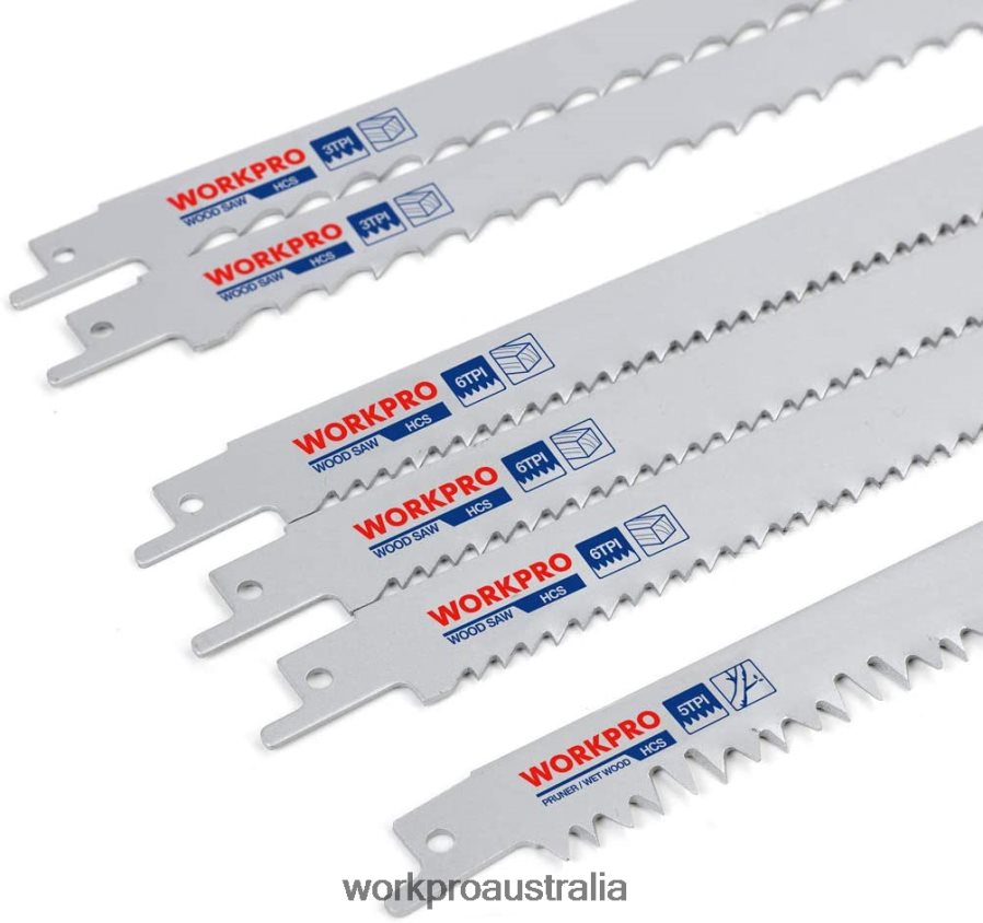 WORKPRO 32 Pcs Reciprocating Saw Blade Set with Organizer Pouch D4R0VT138 Tool Useful