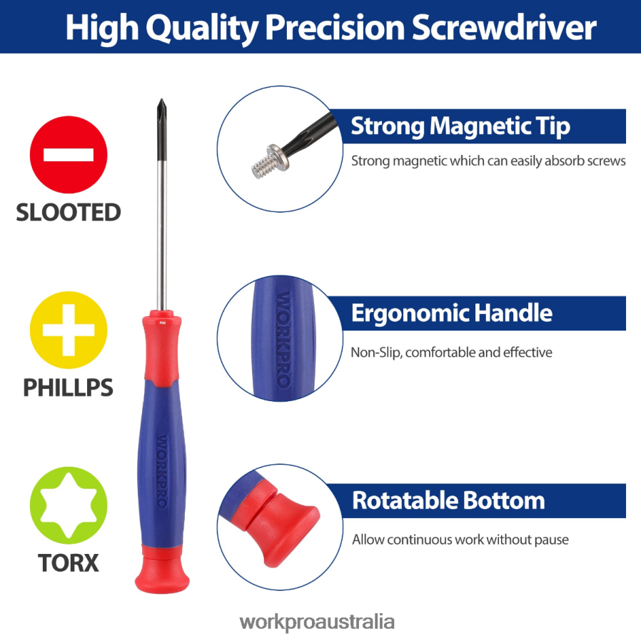 WORKPRO 33 Pcs Precision Repair Tool Set Includes Pliers Set D4R0VT257 Tool Pink/Blue