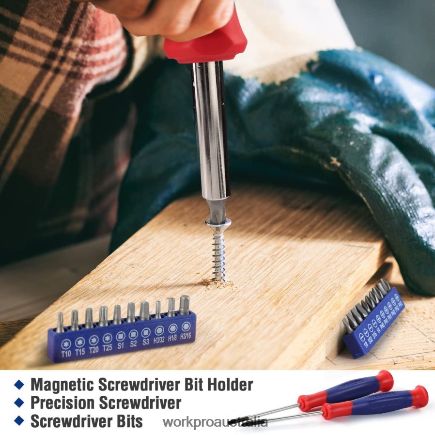 WORKPRO 35 Pcs Household Tools Set with Storage Toolbox D4R0VT246 Tool Pink/Blue